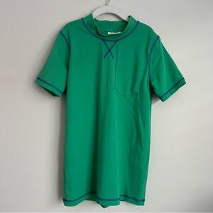 Mini Boden boys Green Short Sleeve Swim top with Pocket 11-12